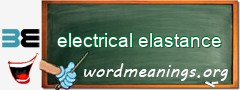 WordMeaning blackboard for electrical elastance